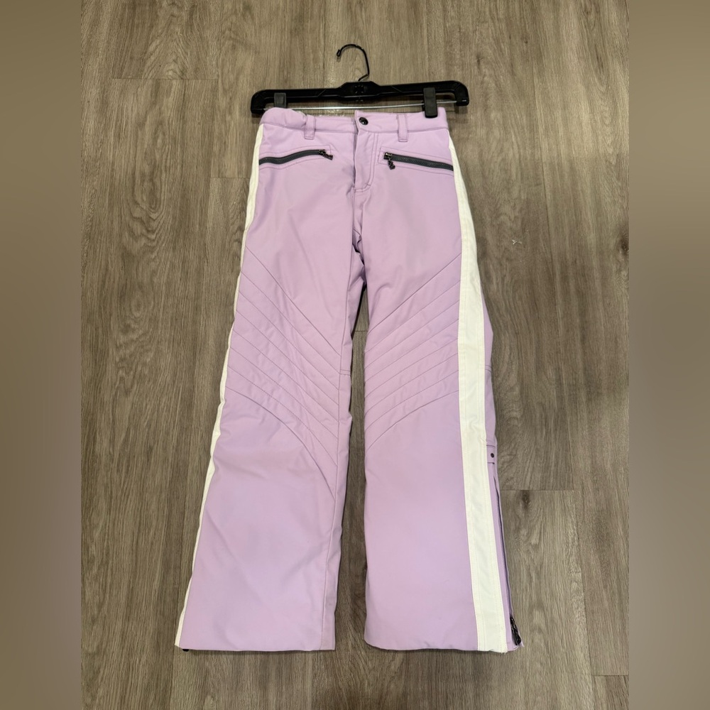 Bogner Women's Lavender and White Snow Pants